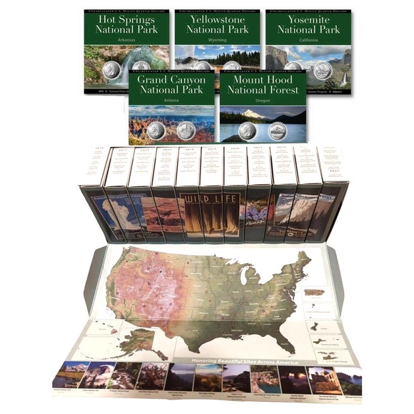 National Parks Quarter Complete Boxed Set 2010-2021 - 112 Quarters on Fact Cards - Picture 7 of 7